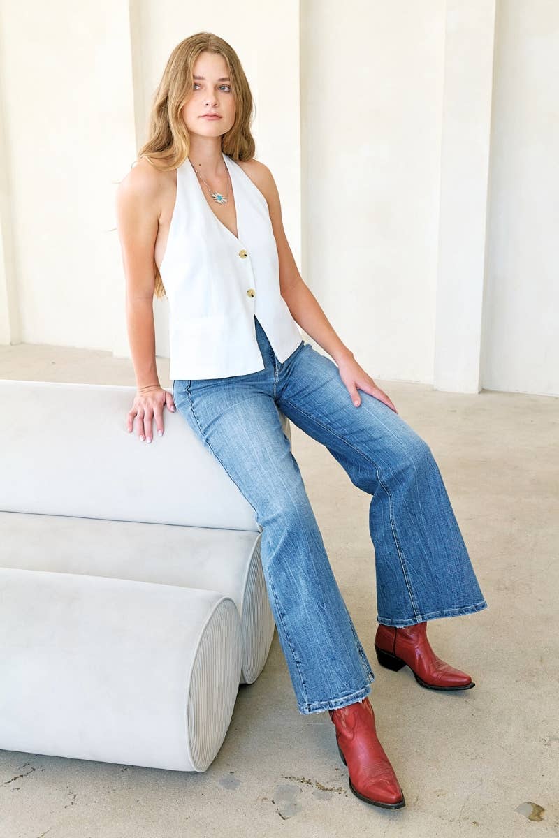TUMMY CONTROL HIGH RISE PALAZZO JEANS