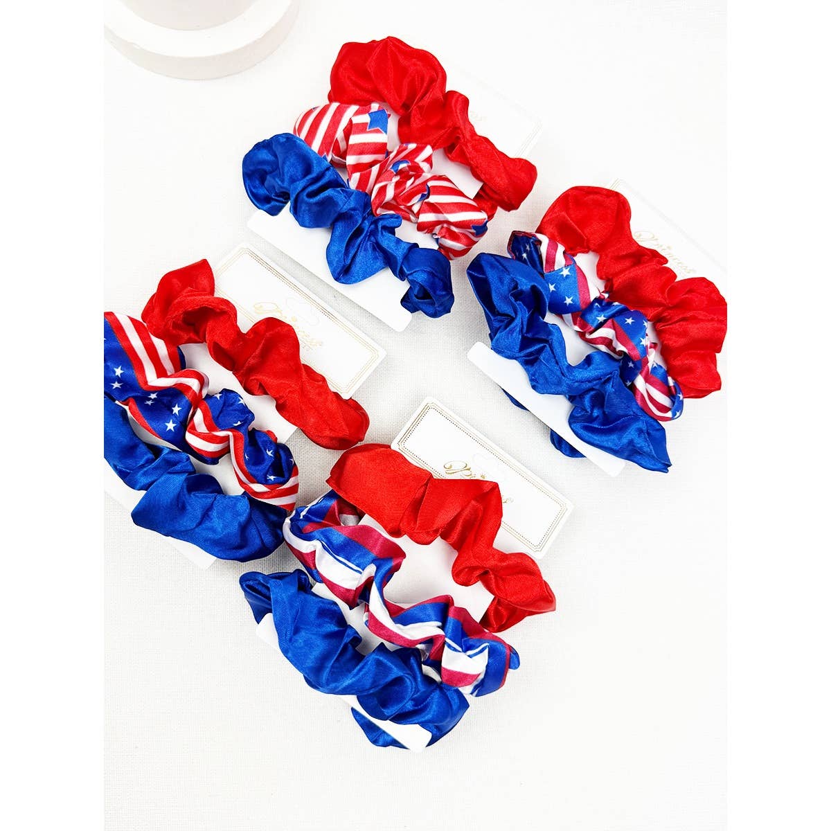 American Flag Satin Hair Tie Set