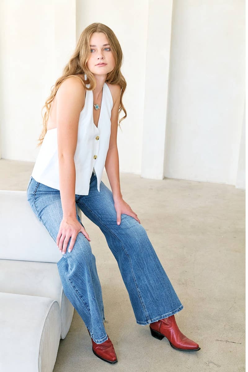TUMMY CONTROL HIGH RISE PALAZZO JEANS