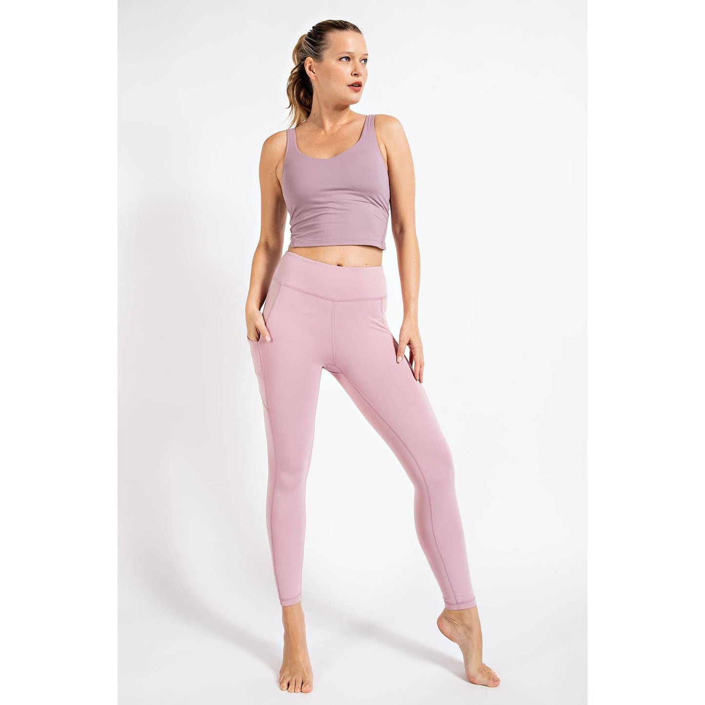 FULL LENGTH HIGH RISE LEGGINGS WITH SIDE POCKETS
