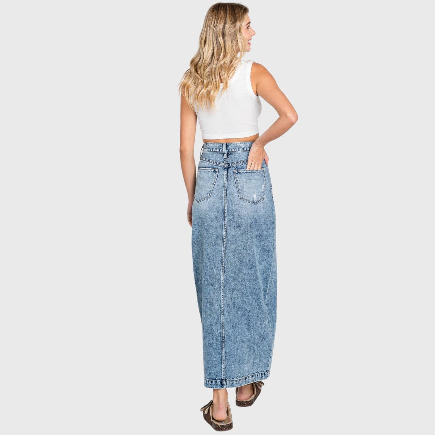 Denim Maxi Skirt