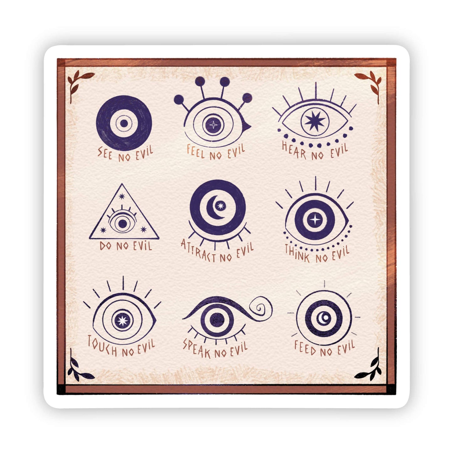 Evil eye grid sticker