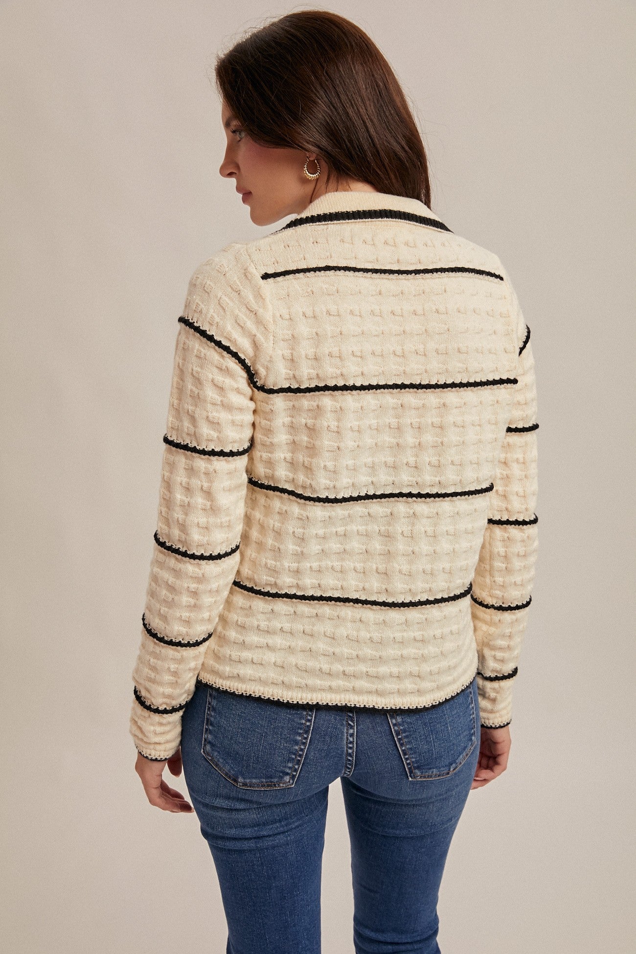 Uptown lines cardigan