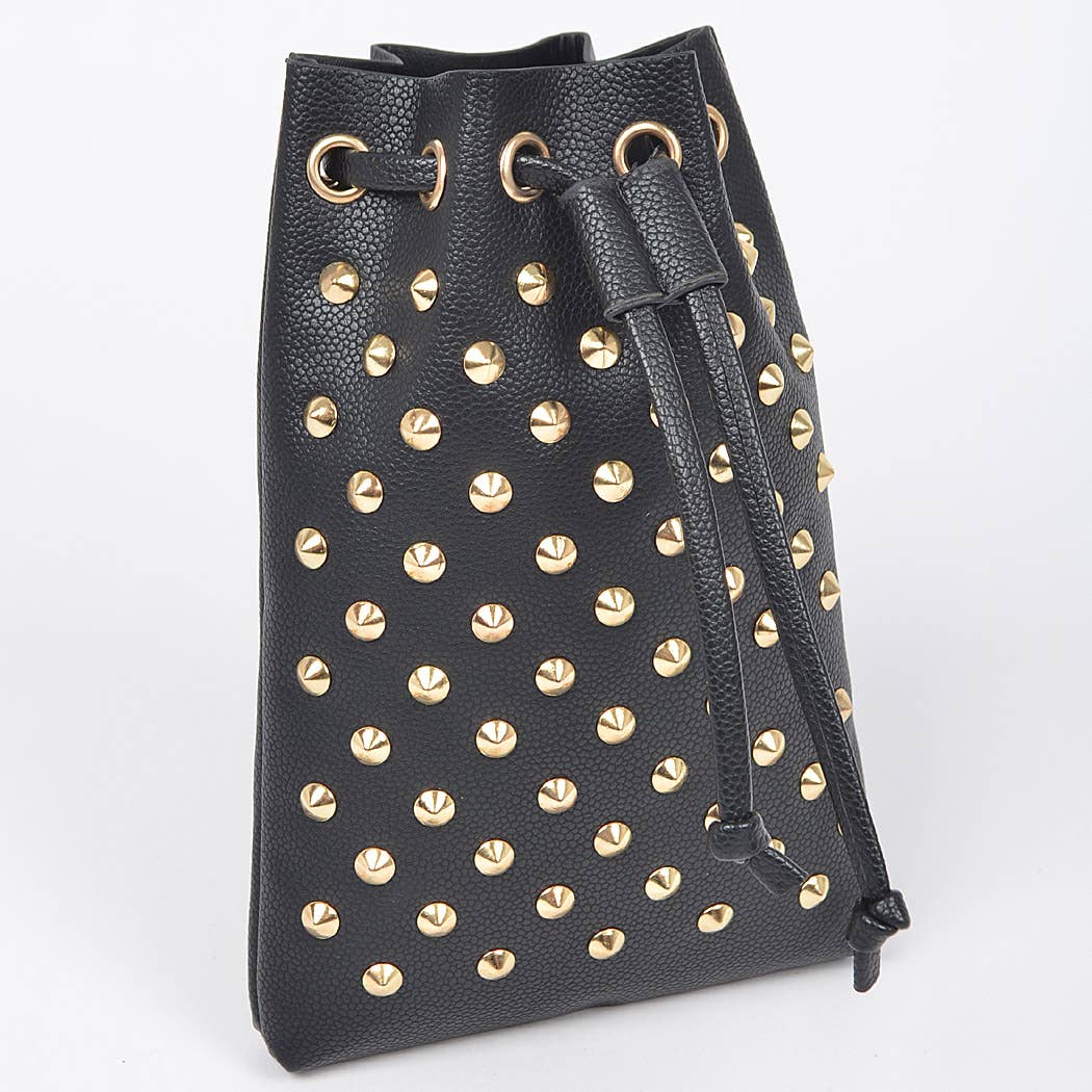 Faux Snake Belt W/studded Bag