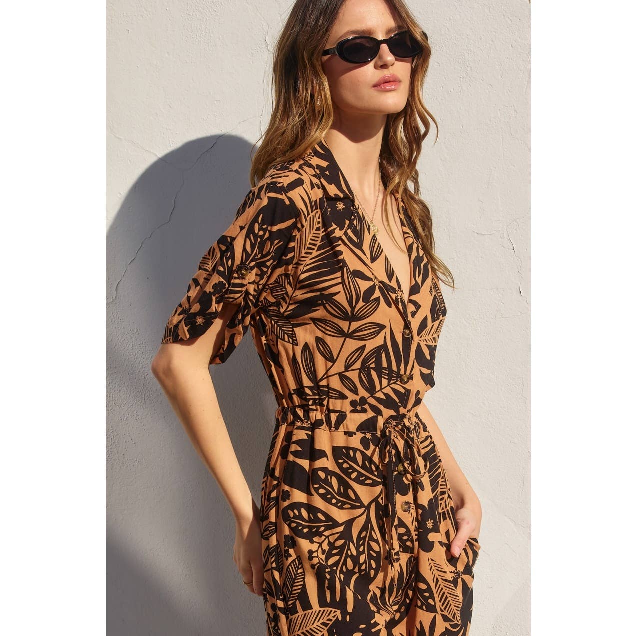 Sweet Summer Drawstring Detail Jumpsuit
