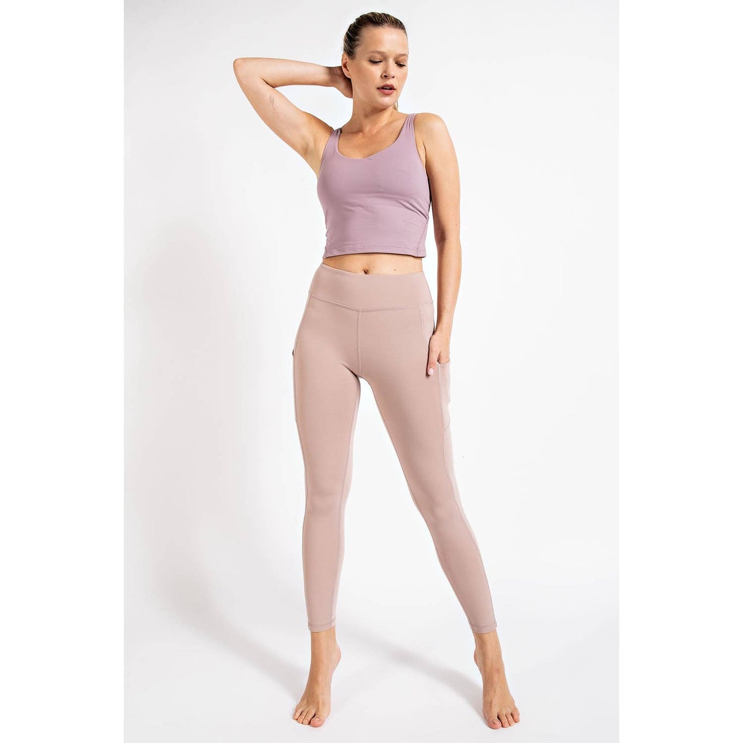 FULL LENGTH HIGH RISE LEGGINGS WITH SIDE POCKETS