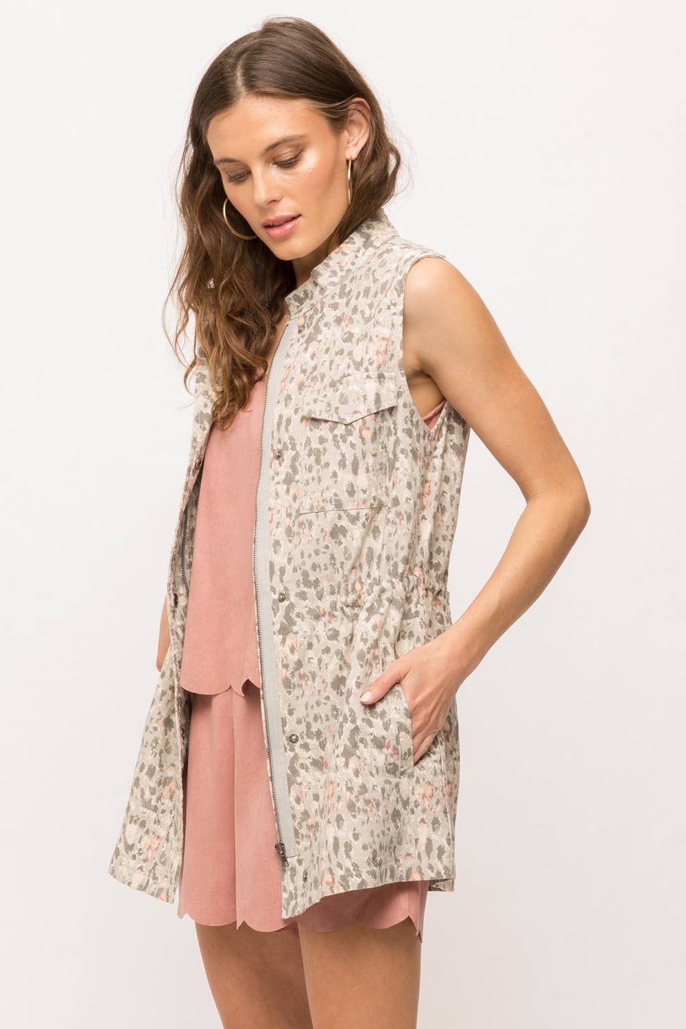 Sleeveless Utility Jacket