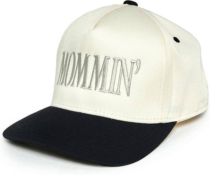 Two Tone Cap - Mommin' - Black/Beige