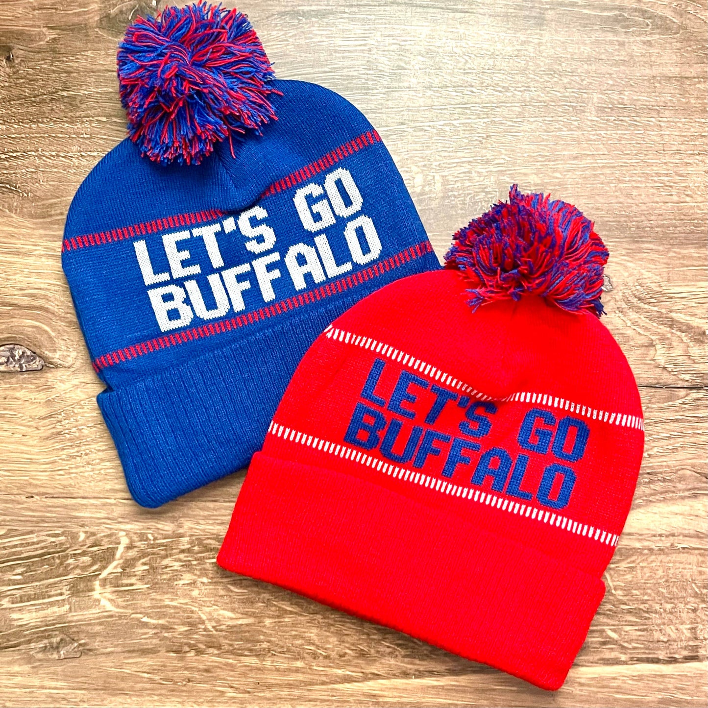 Let’s Go Buffalo knit Bills hat