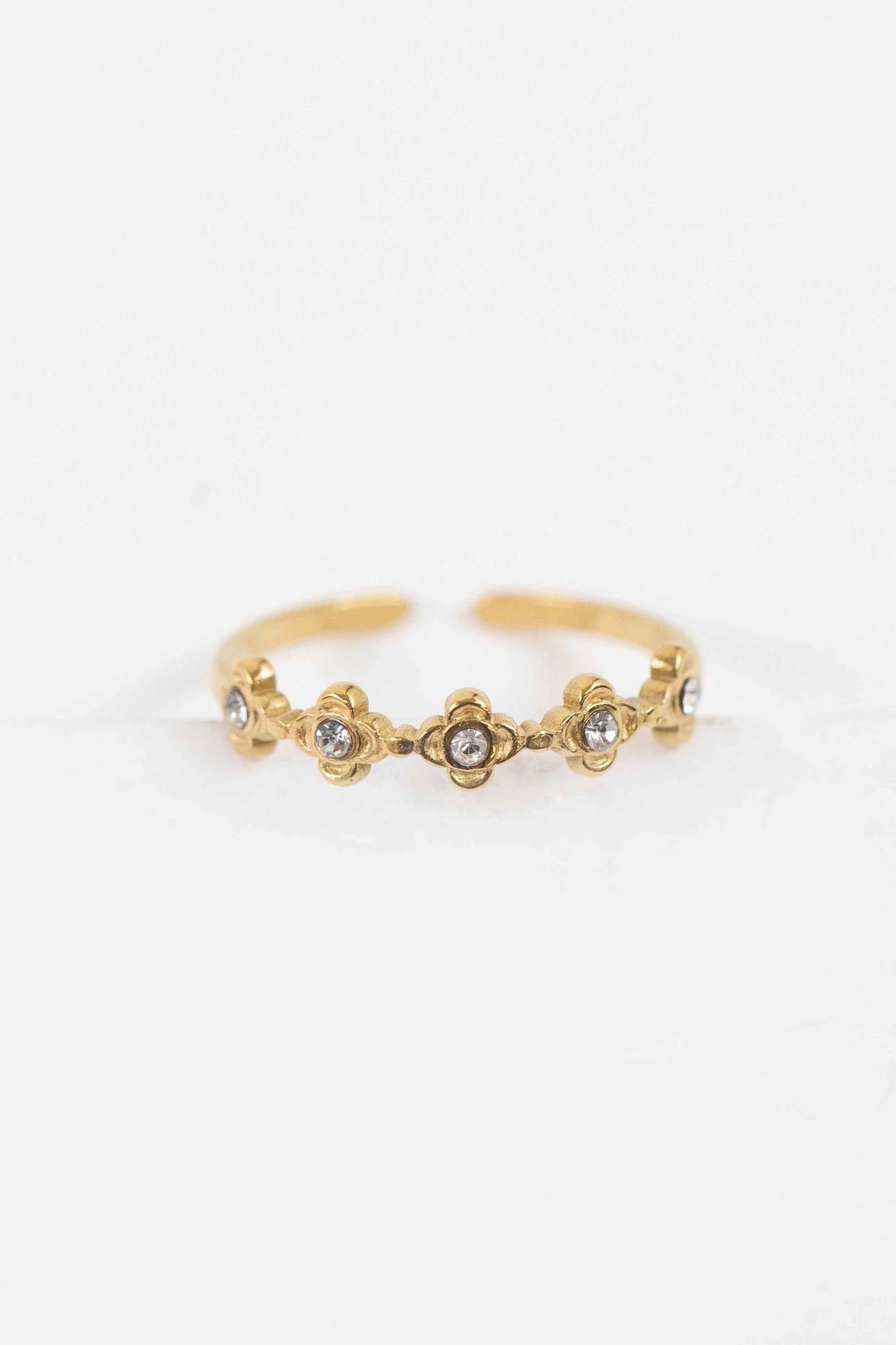 Deco Flower Adjustable Ring