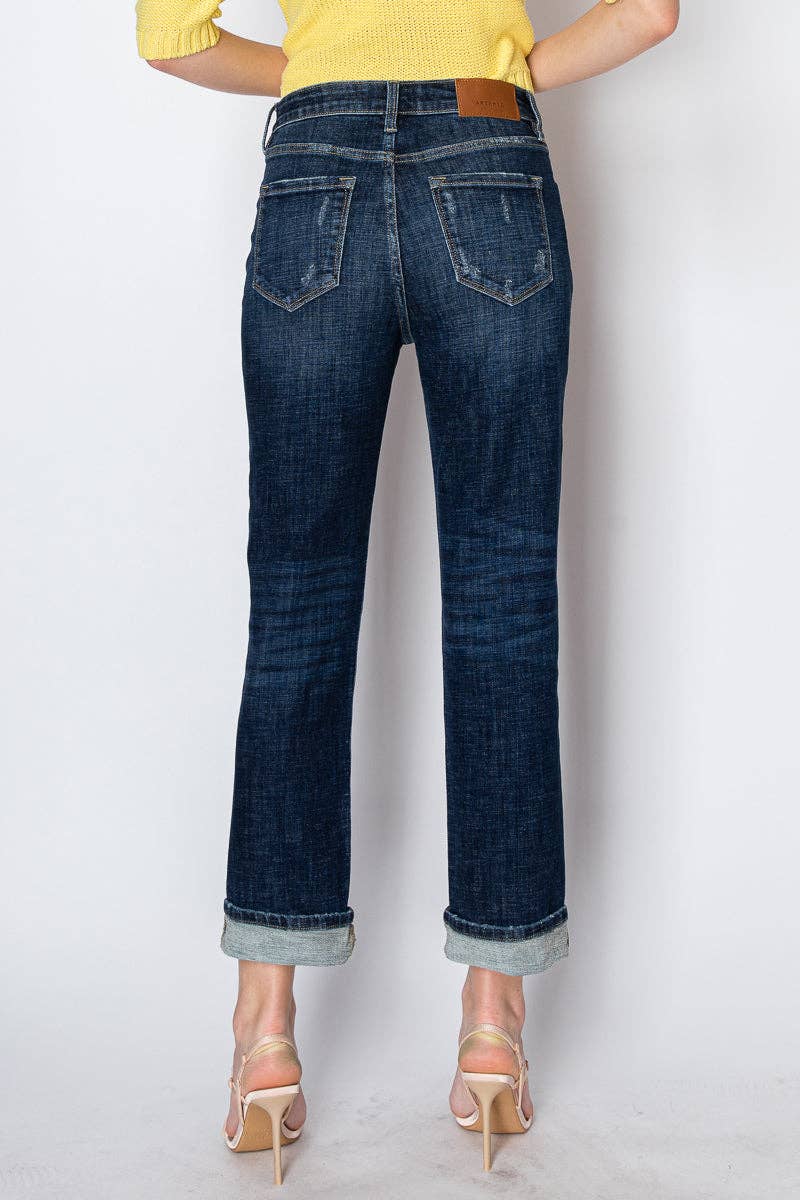 Straight cuff denim