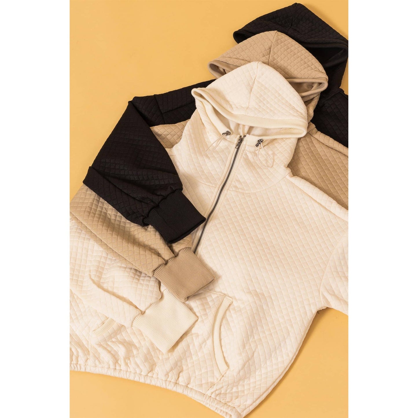 Quilted Knit Hood Top