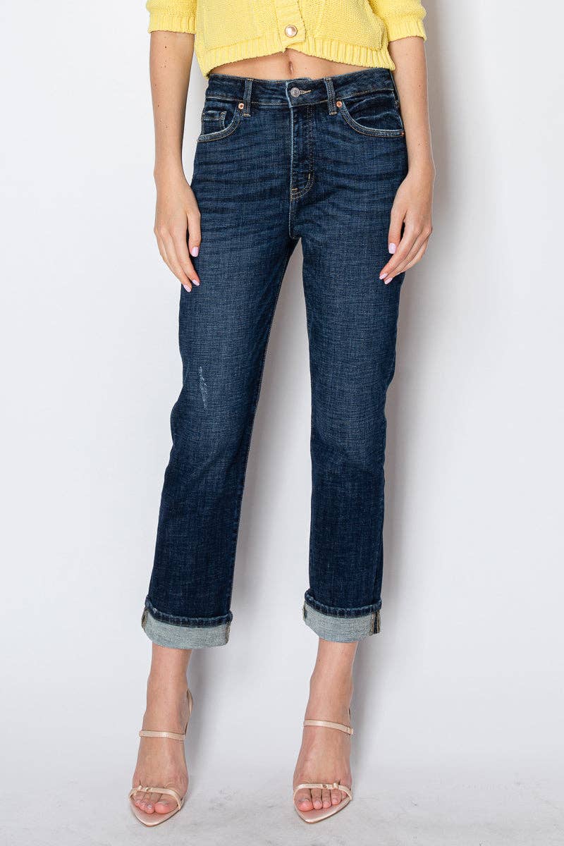 Straight cuff denim