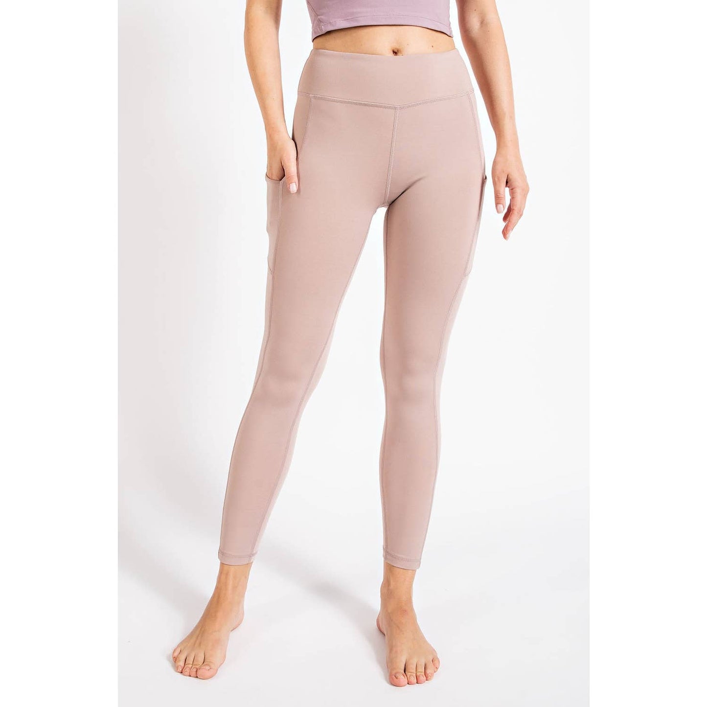FULL LENGTH HIGH RISE LEGGINGS WITH SIDE POCKETS