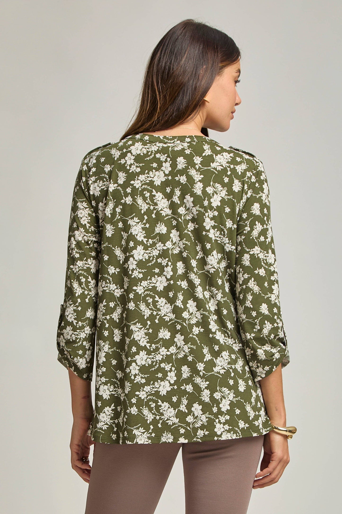 Olive Bloom top
