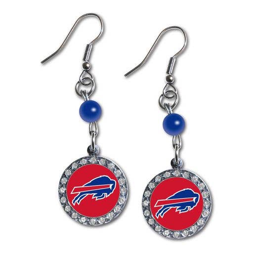 Buffalo Bills Rhinestone Dangle Earrings