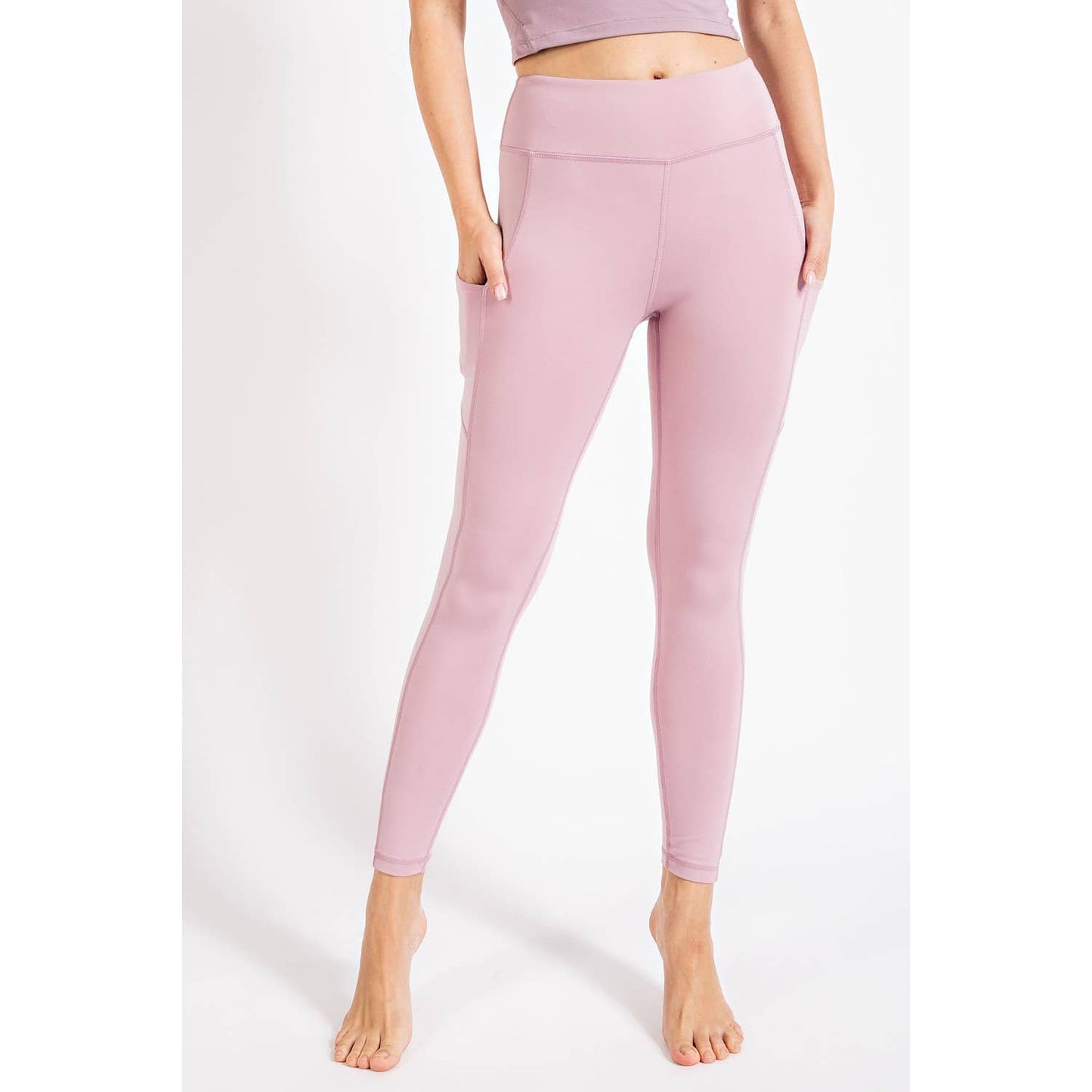 FULL LENGTH HIGH RISE LEGGINGS WITH SIDE POCKETS