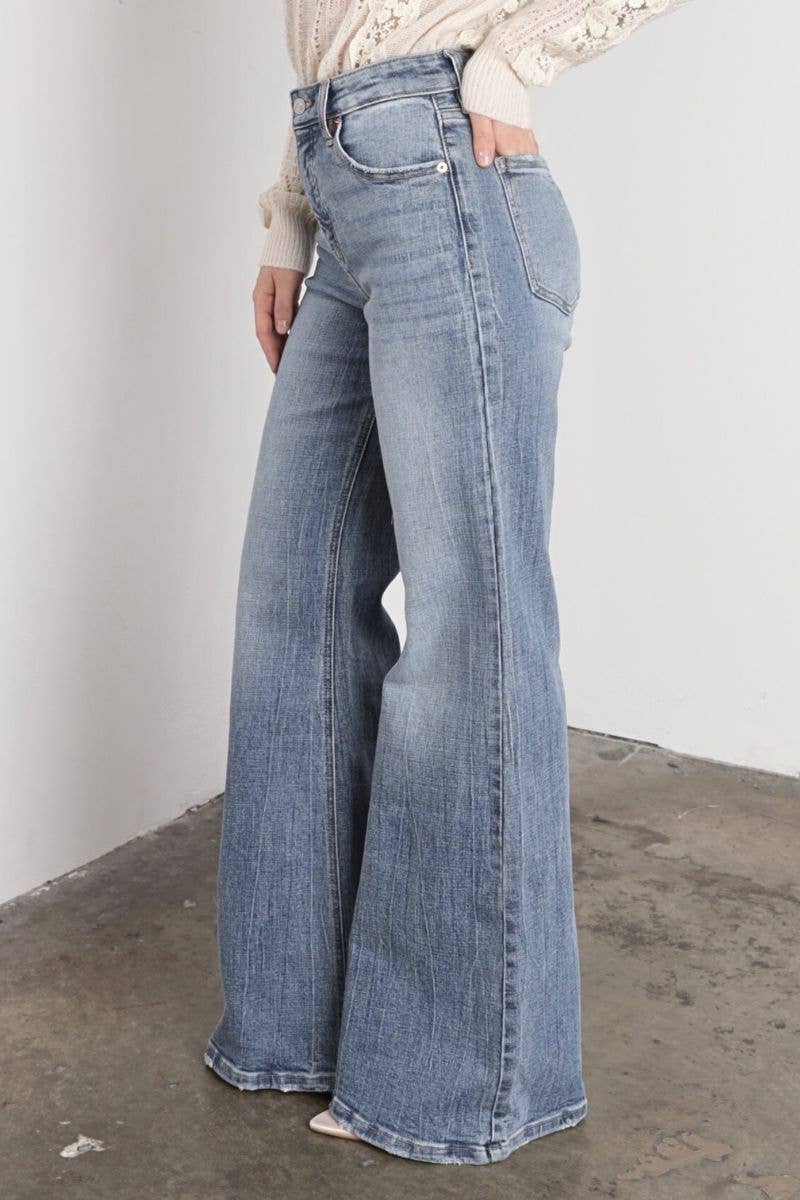 TUMMY CONTROL HIGH RISE PALAZZO JEANS