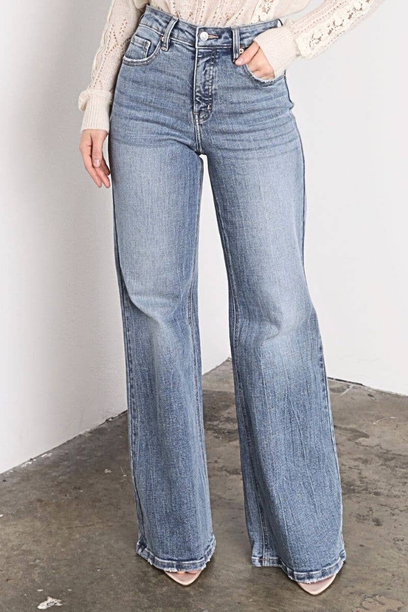 TUMMY CONTROL HIGH RISE PALAZZO JEANS