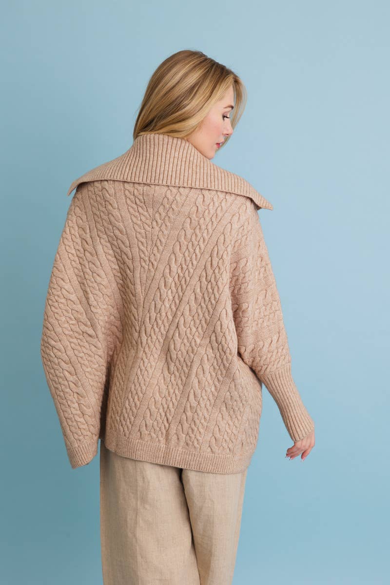 Chunky Cable Knit Cardigan