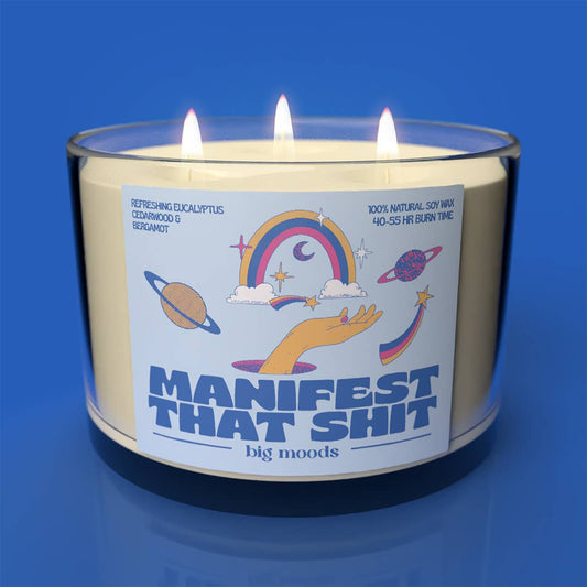 "Manifest That Shit" 3-Wick Luxury Soy Candle - 14oz