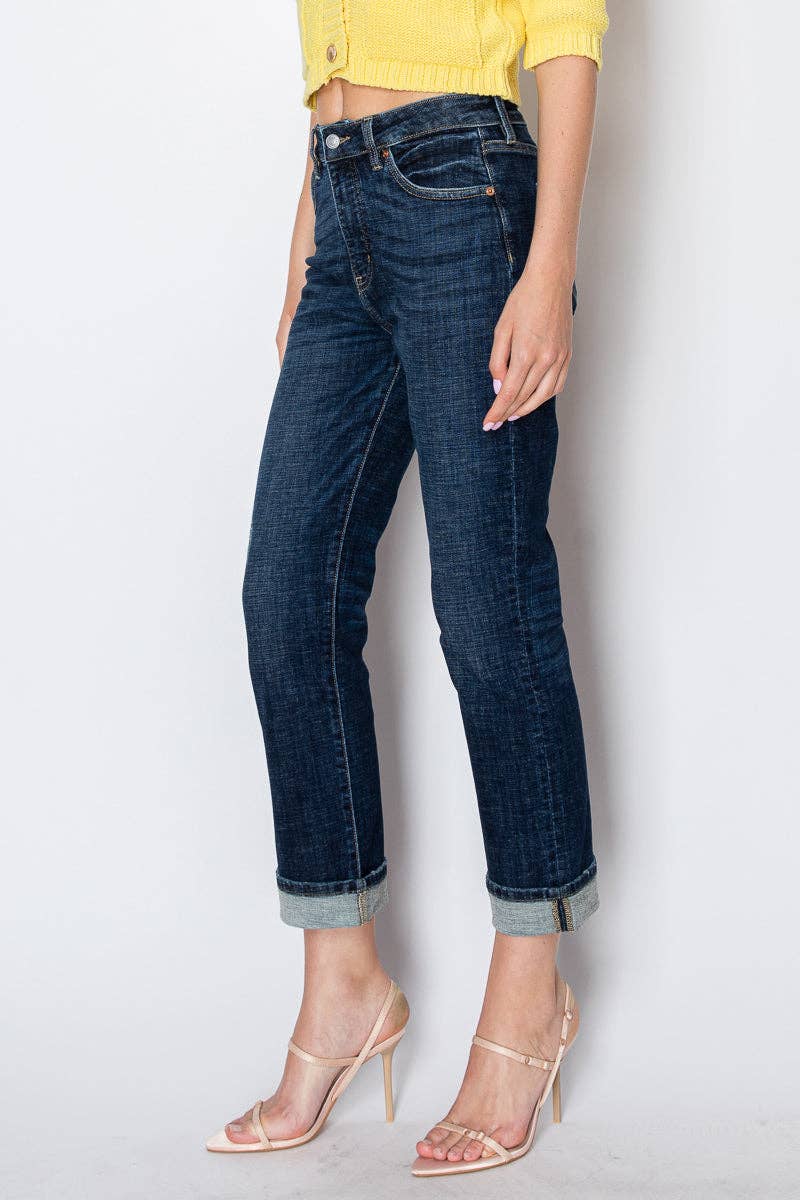 Straight cuff denim