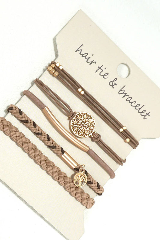 Boho knot hair tie bracelets