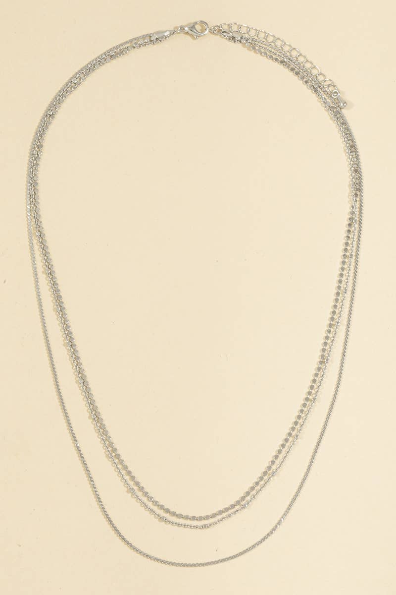 Dainty Triple Layer Chain Necklace