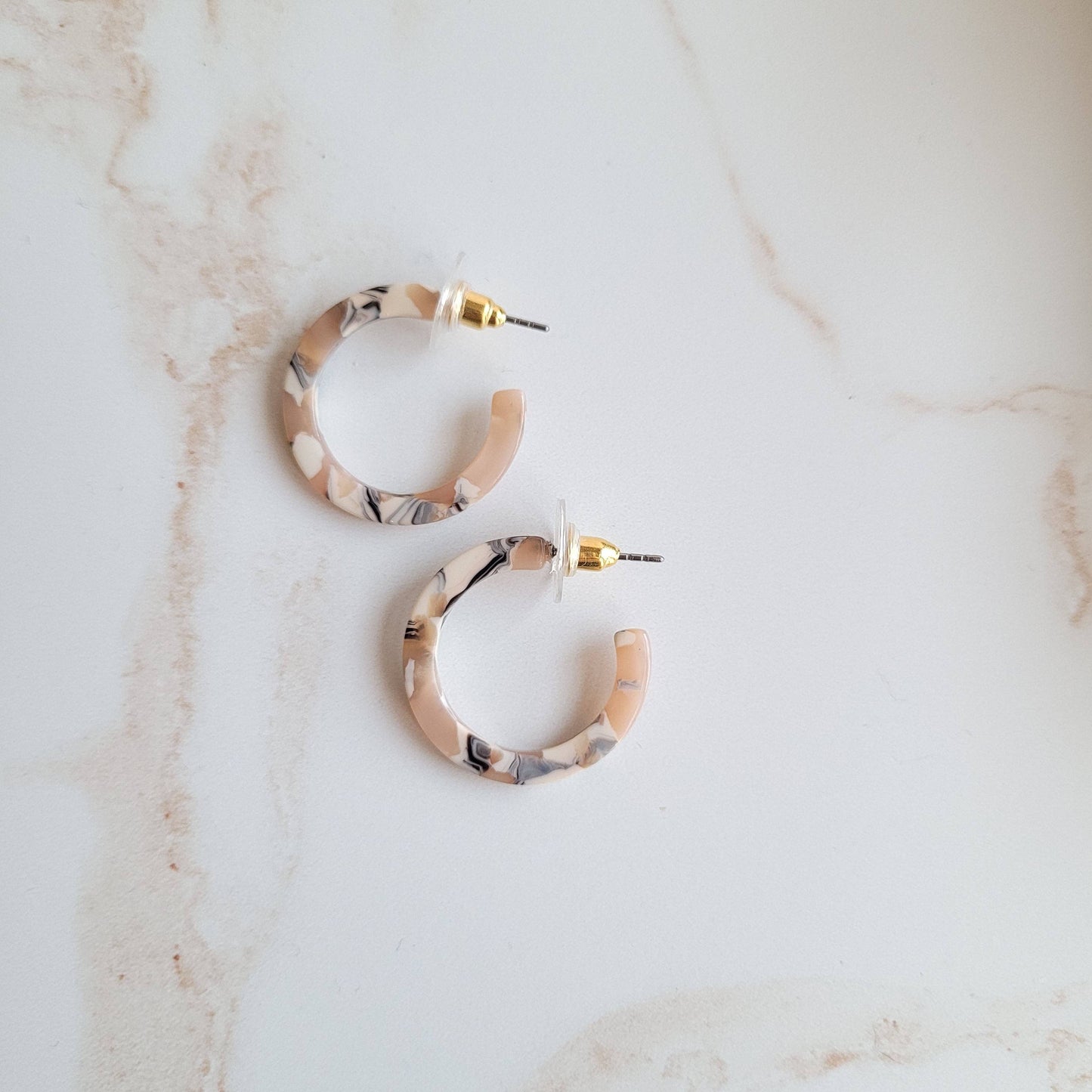 Cam Mini Hoops - Sandstone // Gift, Earrings, Jewelry