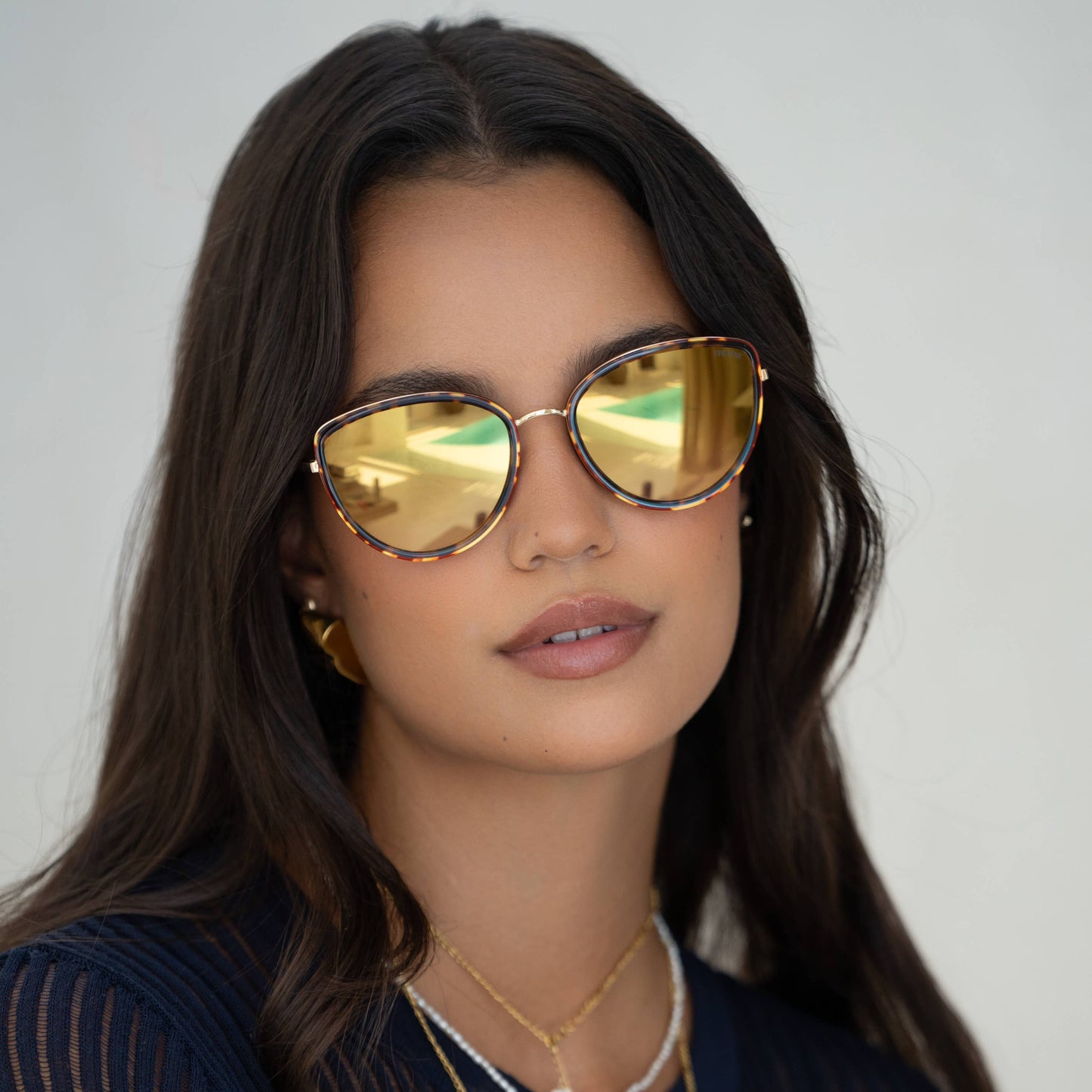 Luna Acetate Womens Cat Eye Sunglasses