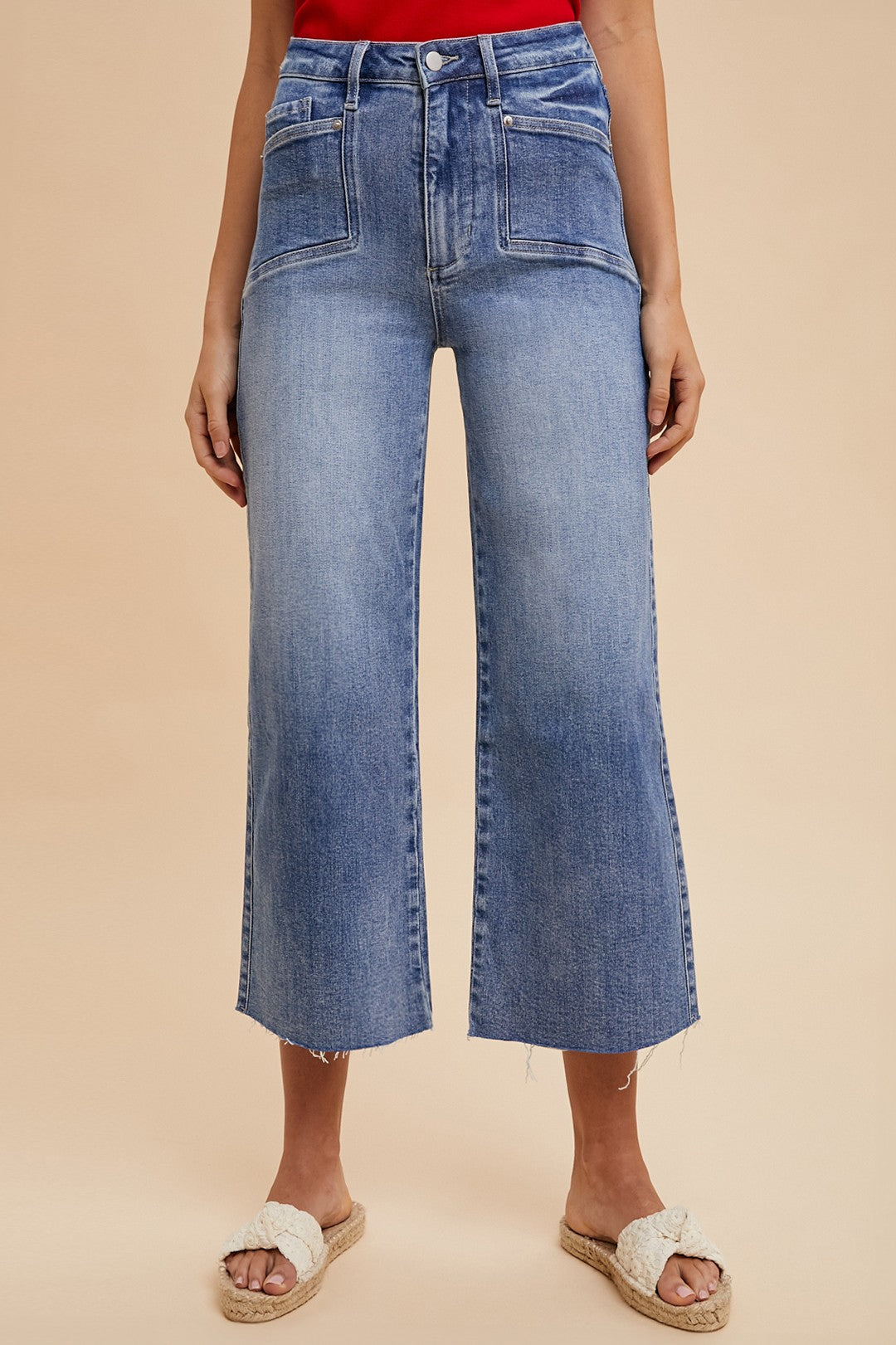 Cropped denim jean