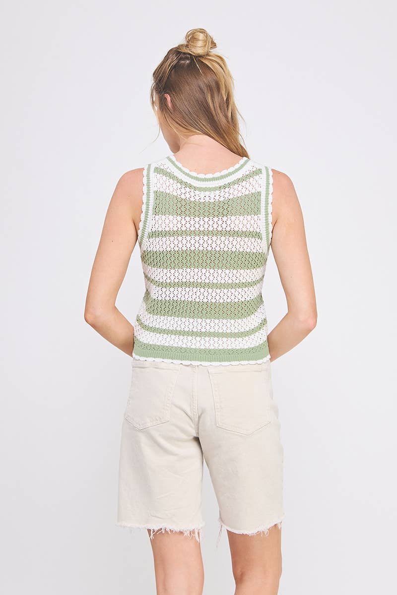 Scallop Knit tank