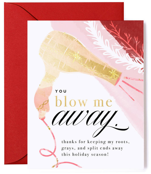 Hair Stylist Holiday Thank You Greeting Card for Hairdresser
