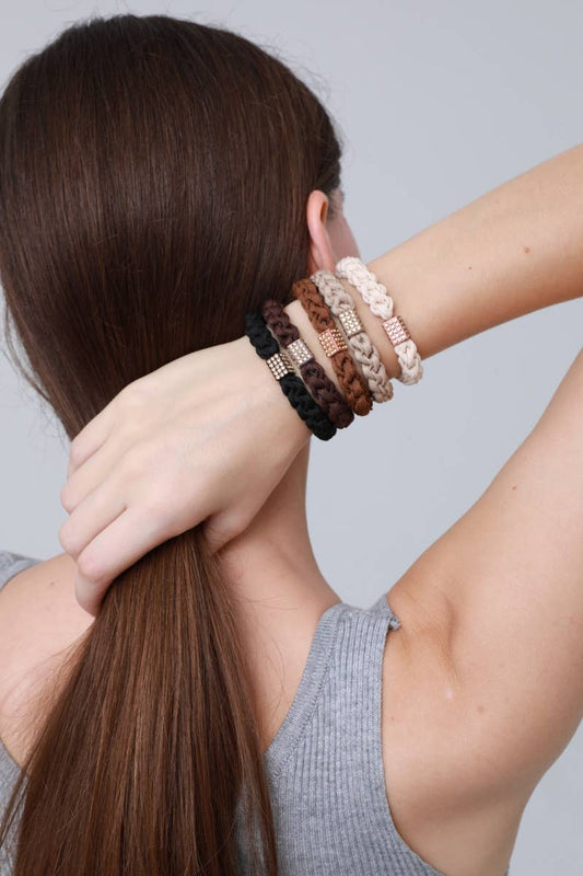 Square Stone Charm Hair Scrunchies