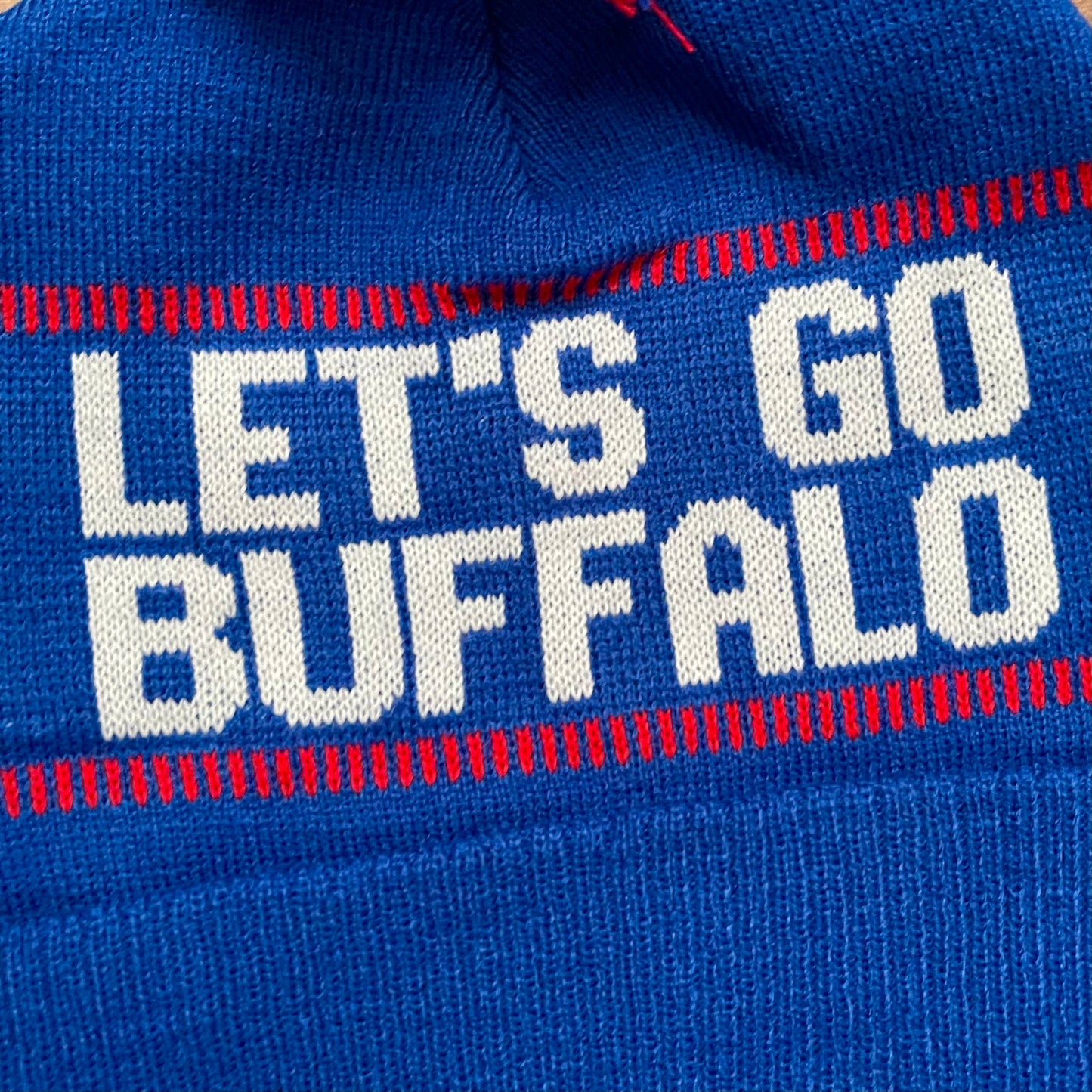 Let’s Go Buffalo knit Bills hat