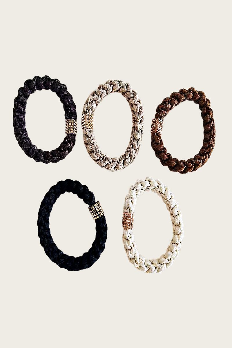 Square Stone Charm Hair Scrunchies