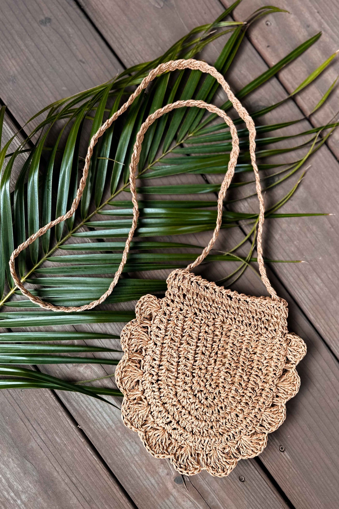 Tan Summer Straw Natural Beach Casual Cross Mini Bag