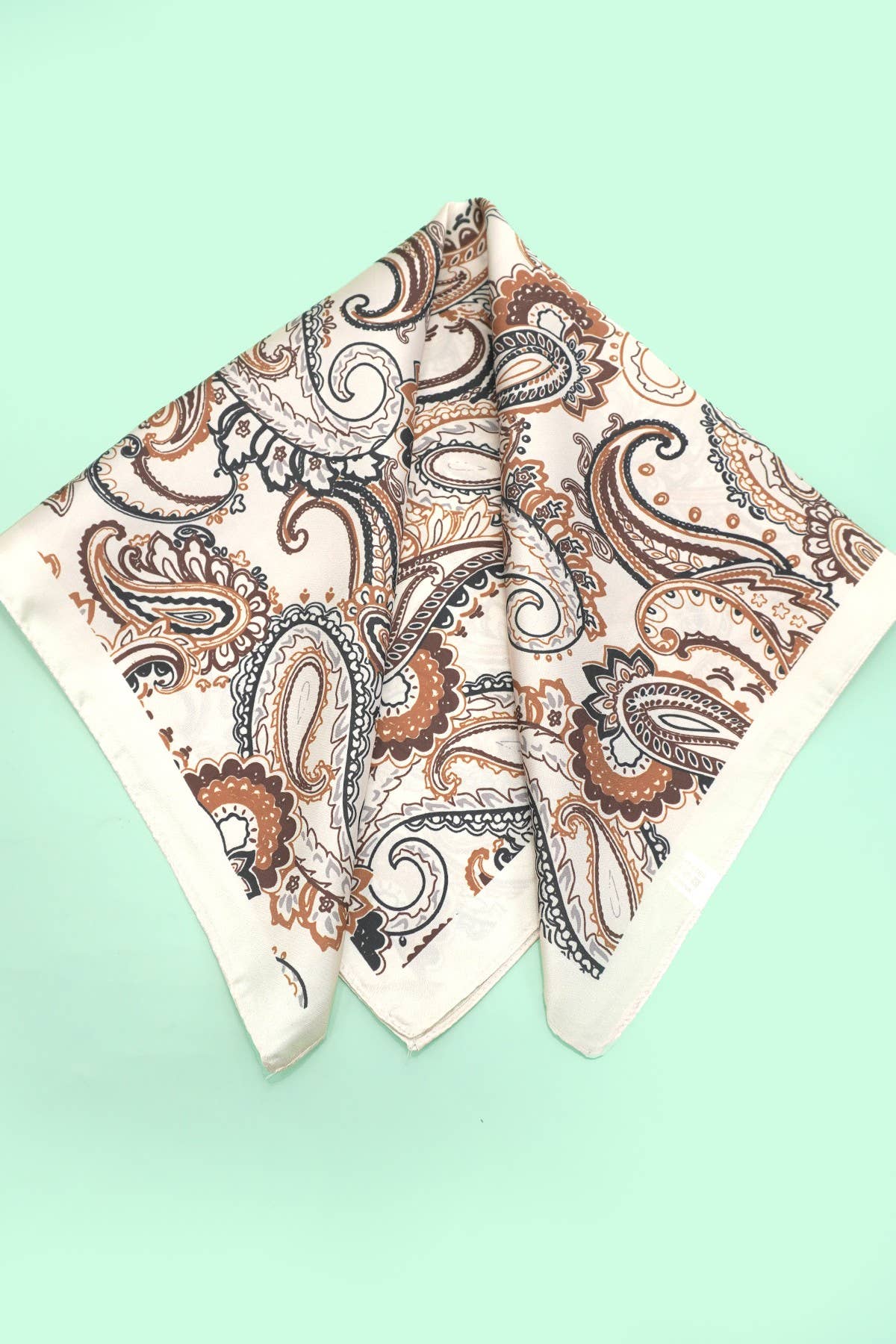 PAISLEY PINK SILKY BANDANA SCARF