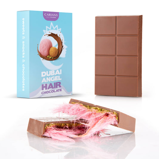 VIRAL DUBAI ANGEL HAIR CHOCOLATE BAR - PINK COTTON+PISTACHIO