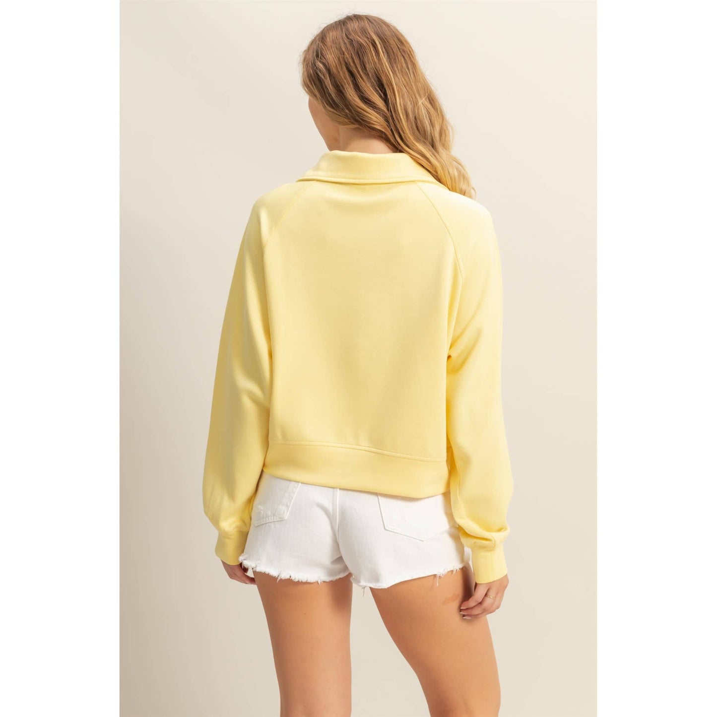 High Neck Half Zip Pocket Sweatshirt