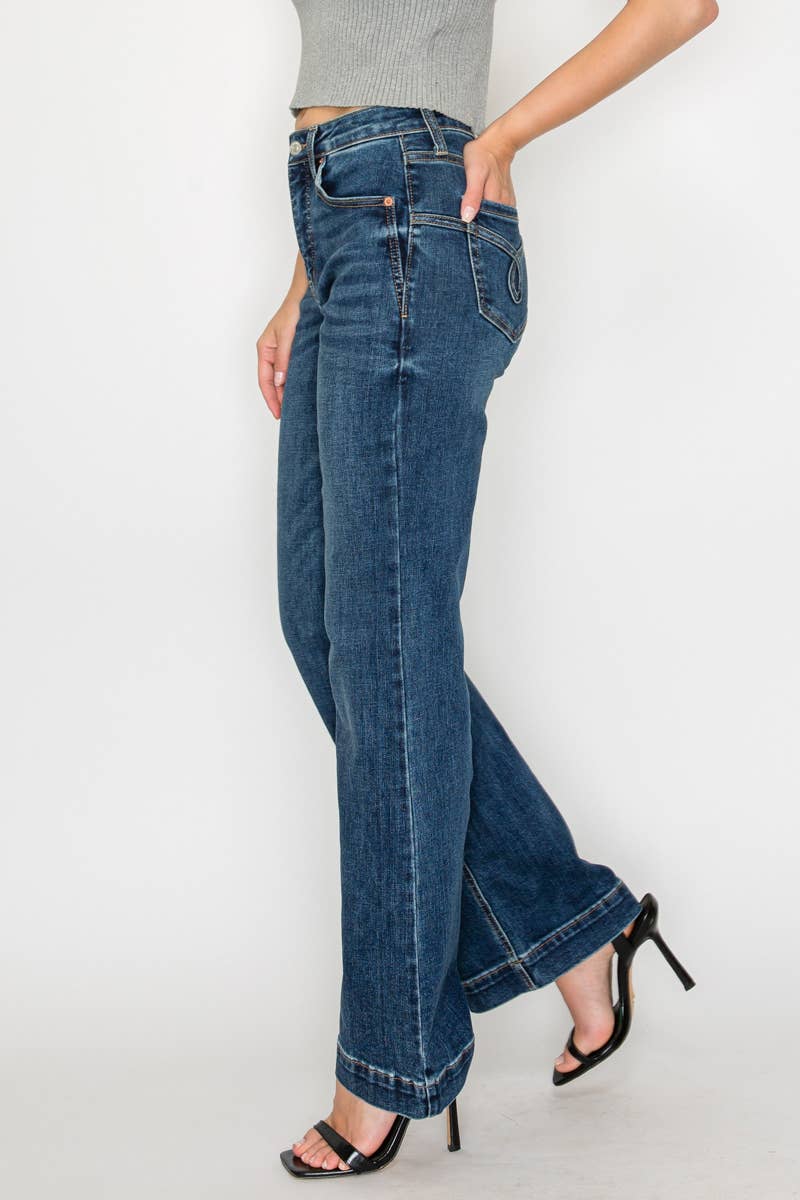 Tummy Control High Rise Relaxed Holly Flare Jeans