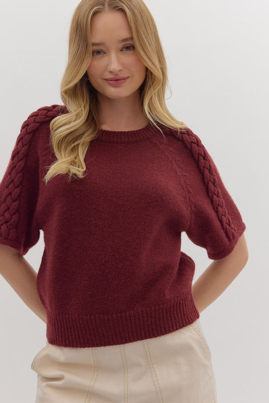 Braid Sleeve sweater
