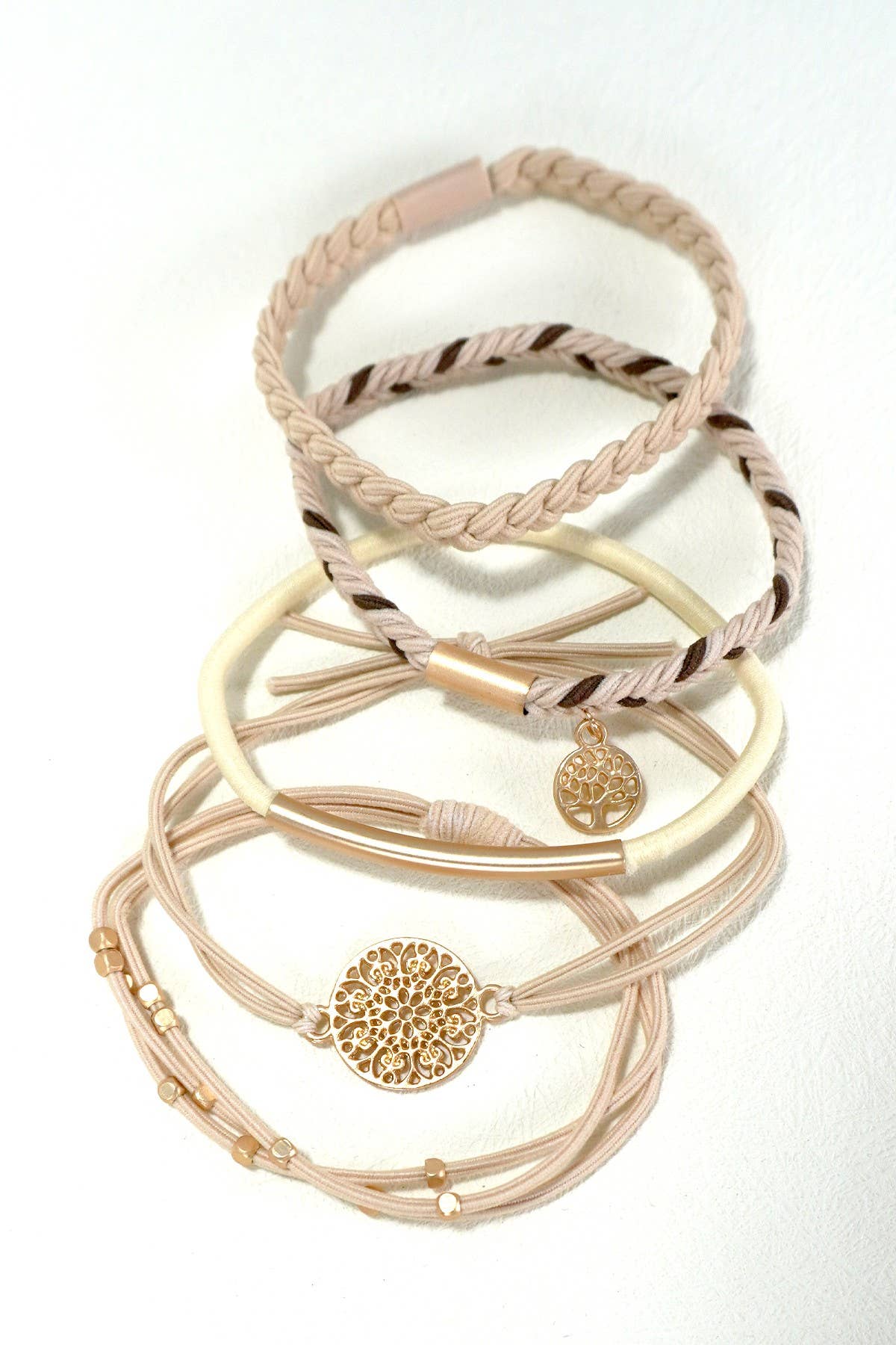 Boho knot hair tie bracelets