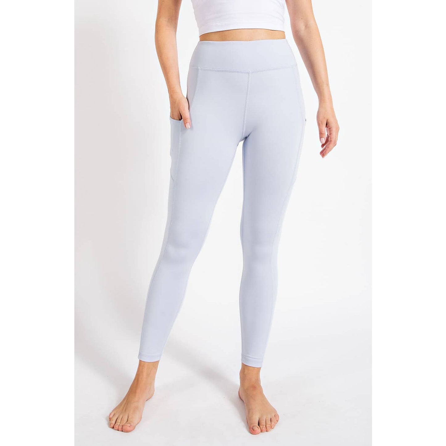 FULL LENGTH HIGH RISE LEGGINGS WITH SIDE POCKETS