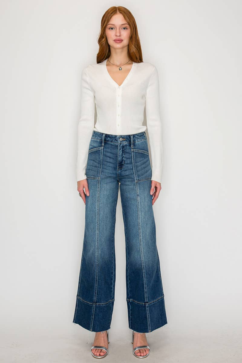 ECO FRIENDLY FABRIC TUMMY CONTROL PALAZZO JEANS