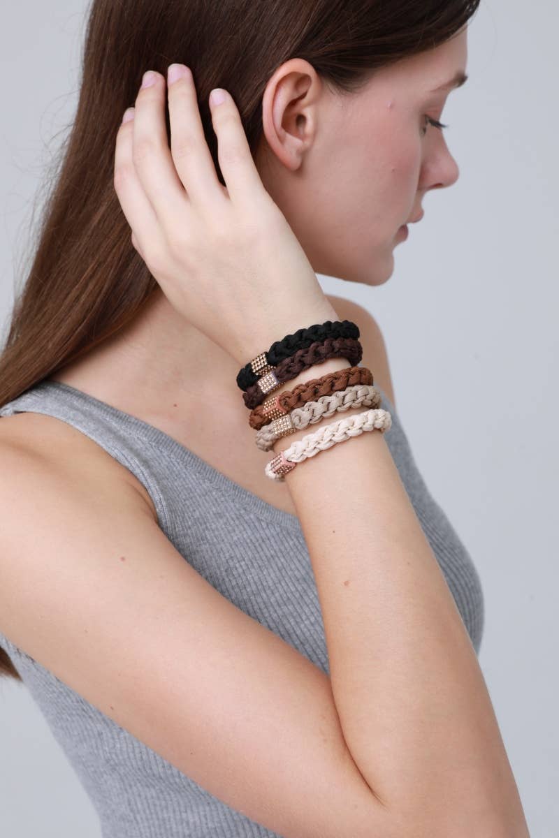 Square Stone Charm Hair Scrunchies