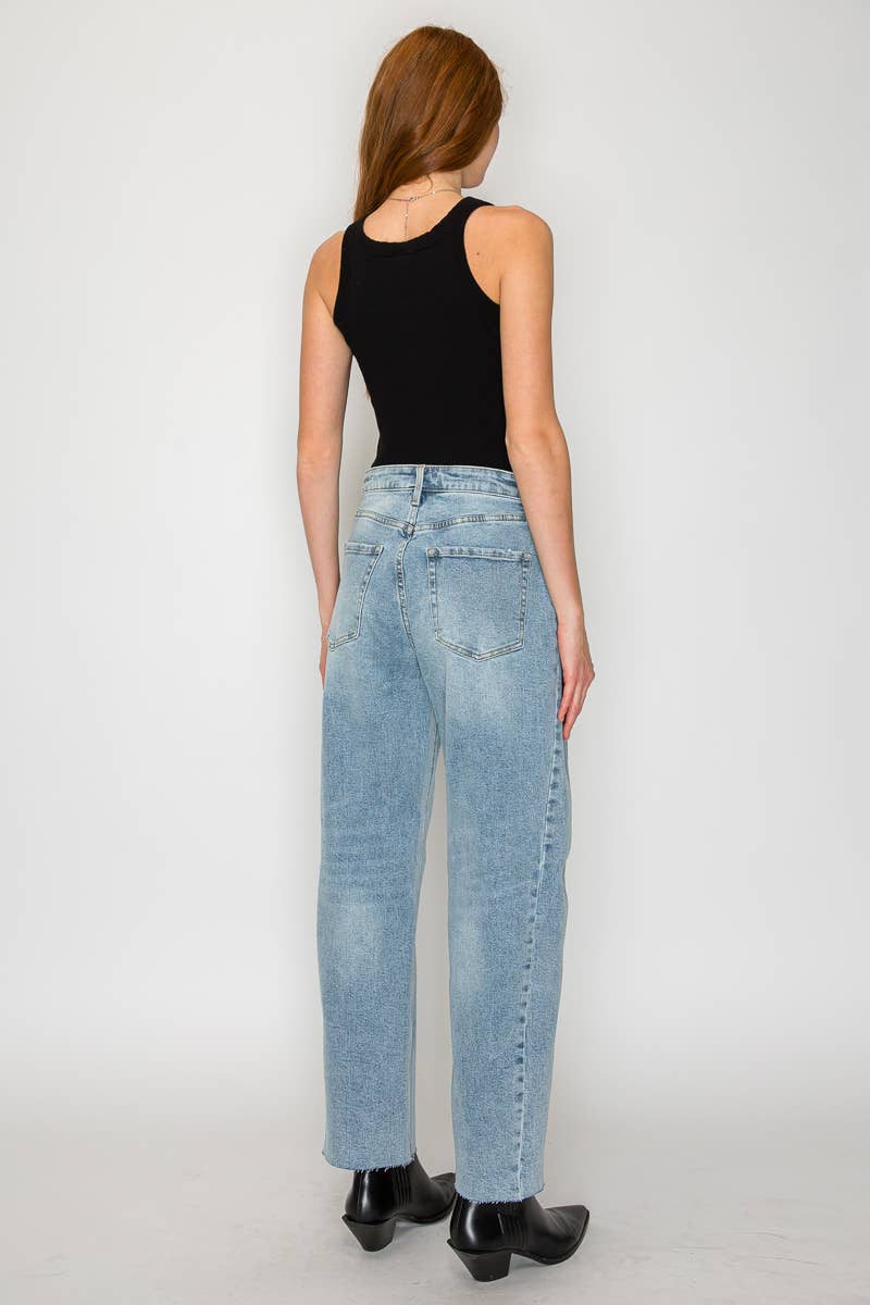 BLUE by ARTEMIS HIGH RISE BARREL JEANS
