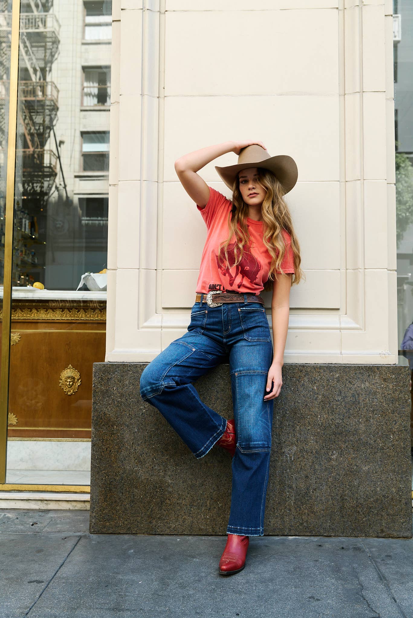 Wide leg jeans