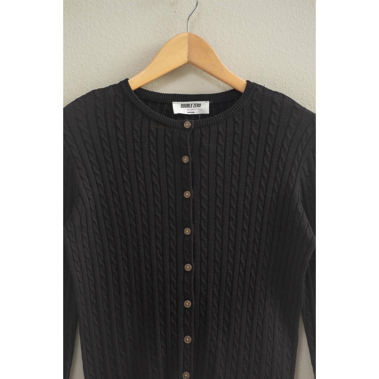 Cable Long Sleeve Buttoned Cardigan