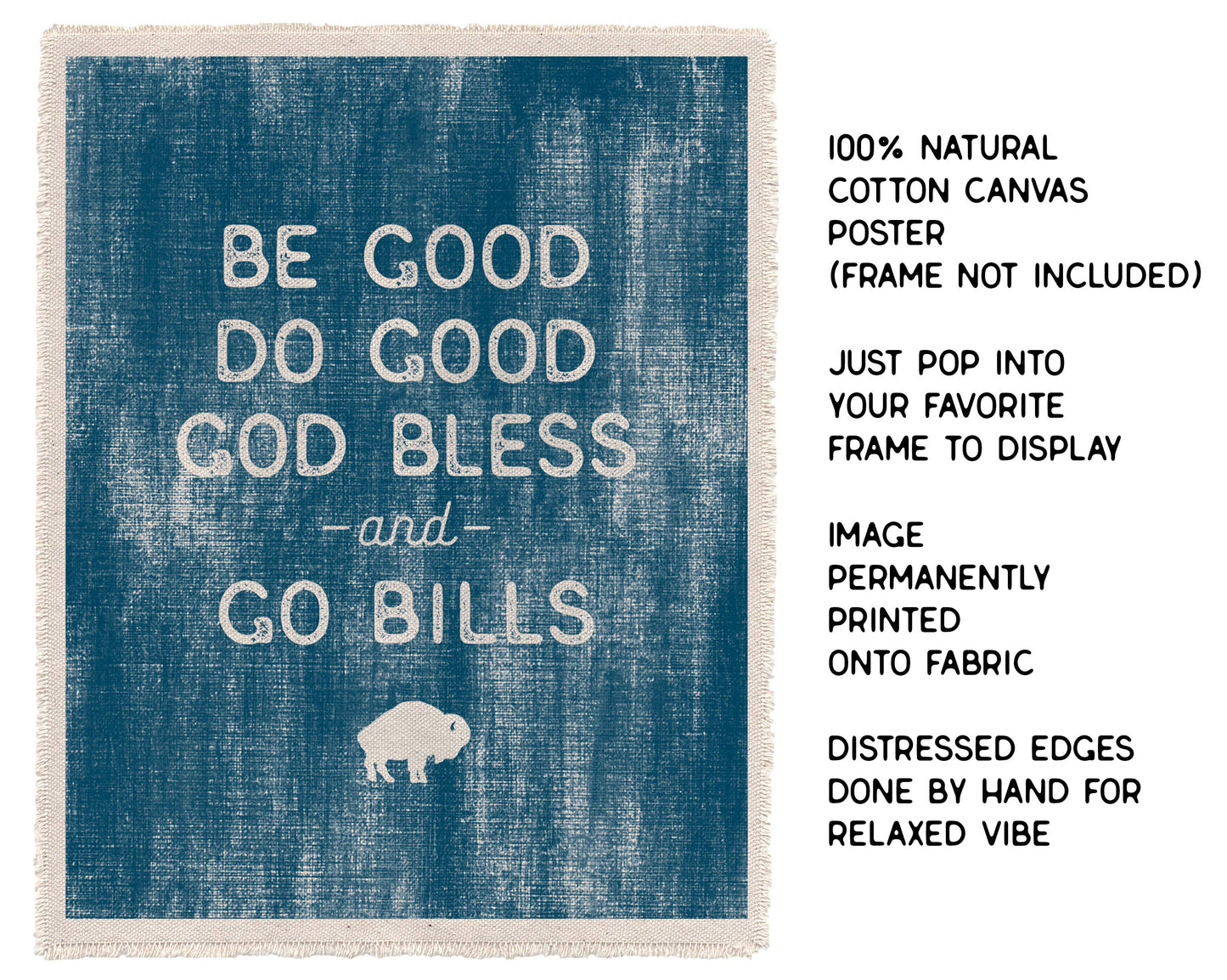 Go Bills Josh Allen Quote Buffalo Canvas Art Print, 8x10